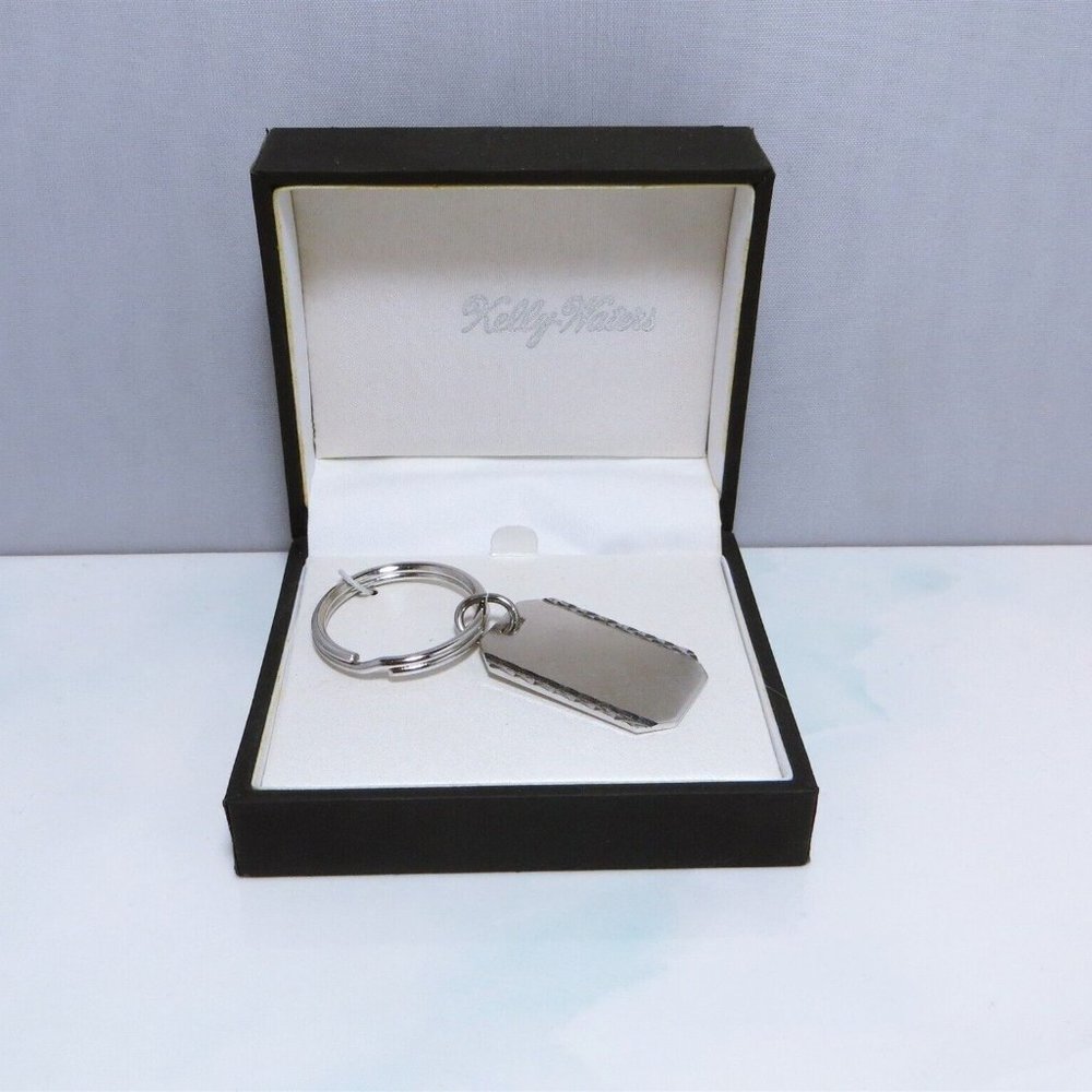Magnificent Kelly Waters Rhodium Plated Key Fob New In Box